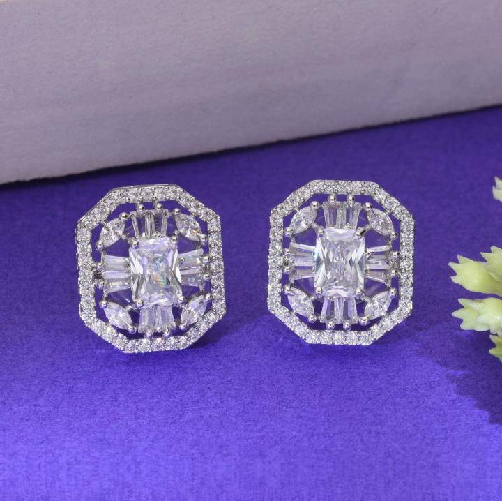Stunning silver ad earring 1330 Artificial jewellery manufacturers in Pune